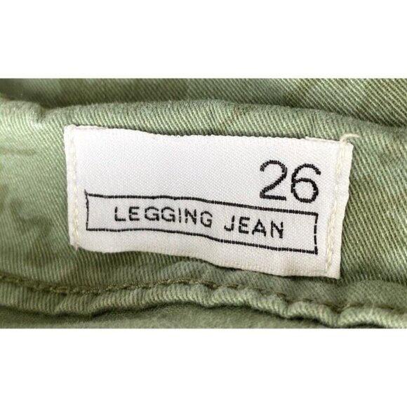 GAP 1969 Womens Green Tie Dye Legging Jeans Zipper Hem Accent Size 26 - Picture 7 of 9